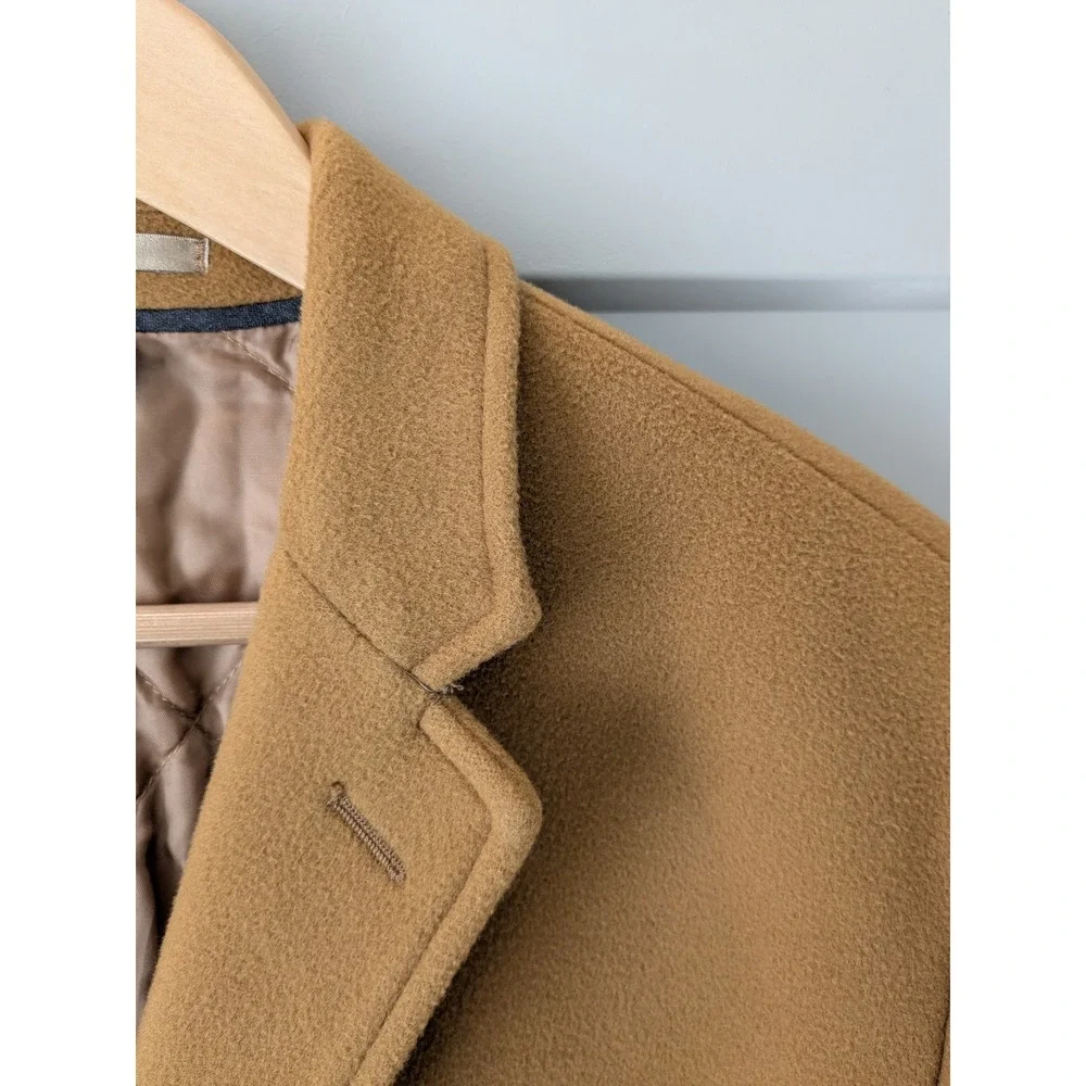 J Crew Ludlow Wool Cashmere Top Coat Camel Tan Mens Size 40S‎